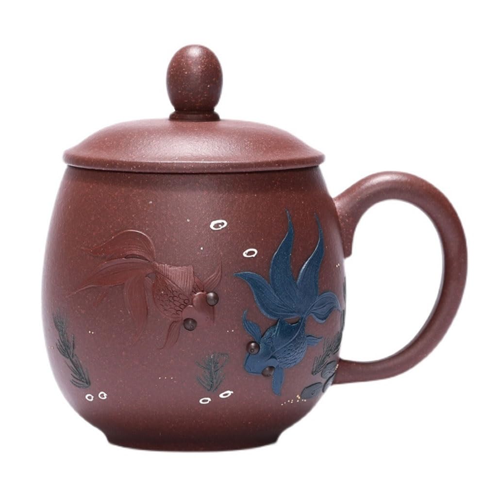 Matcha Cups Office Tea Cup Purple Sand Cup Tea Cup Teapot 480ML Chiński zestaw do herbaty Zestaw do herbaty Kubek z zaparzaczem do herbaty