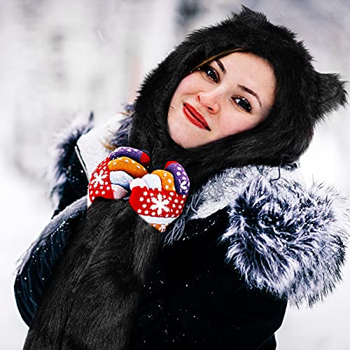 Wolf Faux Animal Hoods Headwear Furry Hat Mittens Gloves Scarf Paws Ears Wolf Accessories4