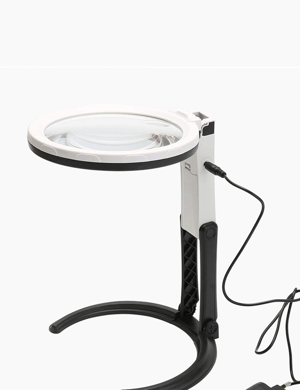 SaryEdge Magnifying Glasses Magnifier HD Folding Desktop Magnifying Glass 10 Times with Light 5 Times Handheld Portable Old Reading Magnifying Accessorie,