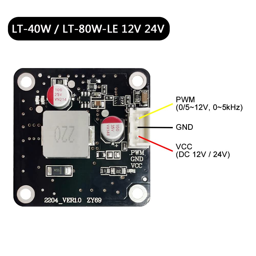 LASER TREE 40 W Lasermodul-Treiberplatine für LT-40W-F23, LT-40W-AA und andere optische Lasermodule mit 5 W