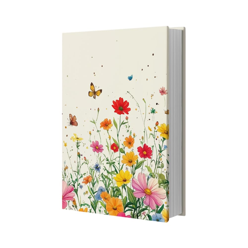 NBEADS Stretchable Paperback Book Cover, 40x48.5cm Flower Protective Book Cover Reusable Elastic Book Protector for 25x40cm Hardcover Books