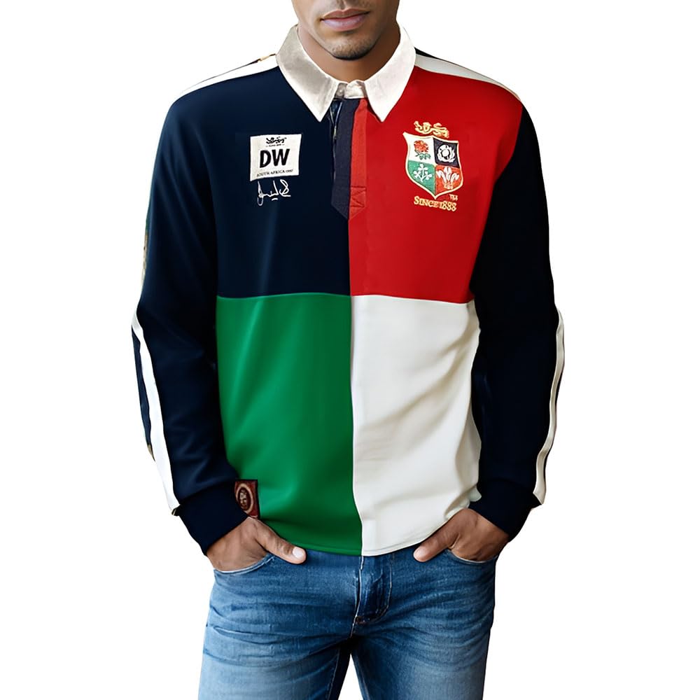Ellis 1871 Rugby - Camicia Da Rugby Doddie Weir Lions, Traspirante - 4