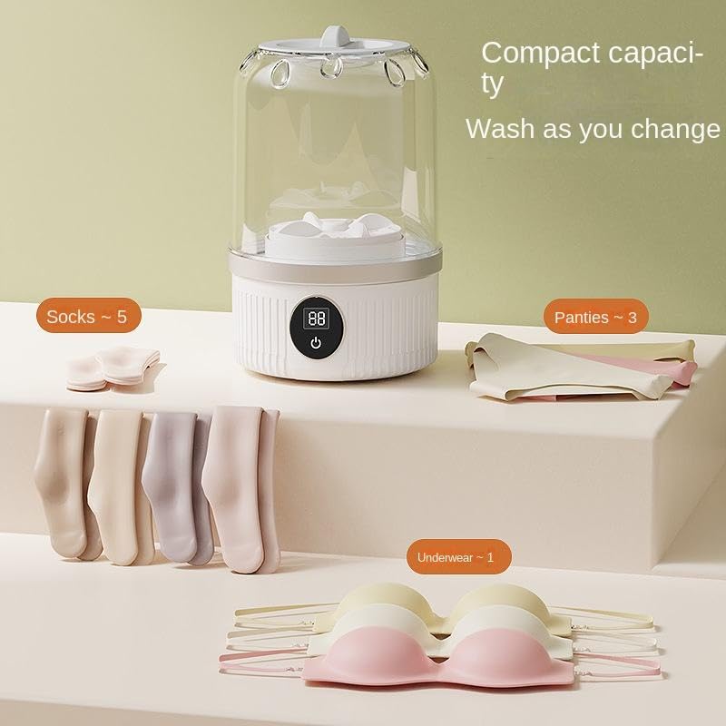 Image of Portable Wireless Vacuum Cleaner with Blower & Suction | 2 Modes | Handheld Lightweight for Car | Home | Office | Foldable Design (White MINI WASH)