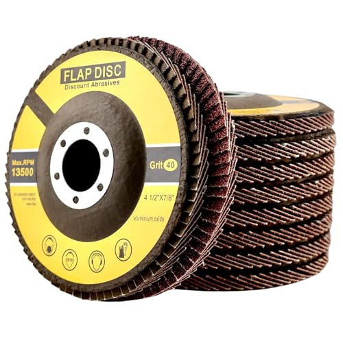 Discount Abrasives FD-DA-AO-T27-40G Premium Aluminum Oxide Flap Disc 4-1/2 Inchx7/8 Inch Type 27 thumb #1