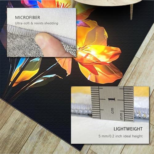Tapis lavable antidérapant 60x120cm pour salon propre