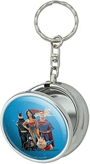 DC League of Super Pets Group Portable Travel Size Pocket Purse Ashtray Keychain with Cigarette Holder