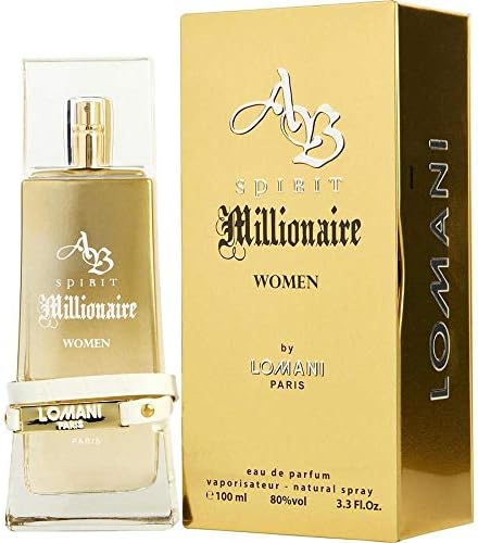 Lomani AB Spirit Millionaire by Lomani for Men - 2 Pc Gift Set 3.4oz EDT Spray, 6.8oz Deodorant Spray