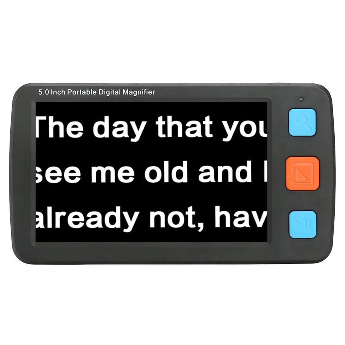 5 Inch Portable Digital Magnifier for Low Vision Handheld Electronic Reading Aid LCD Display 4-32X Zoom Multiple Color Mode (Black)