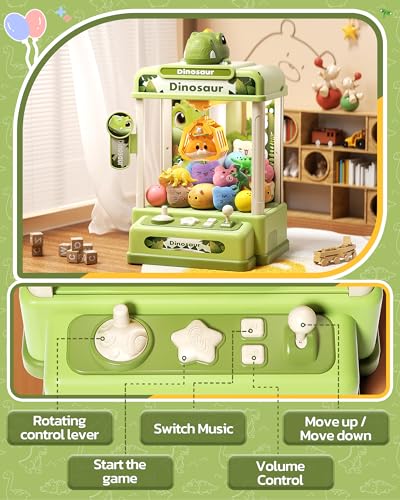 Image of STACTCUTE 32PCS Dinosaur Claw Machine for Kids (Small)