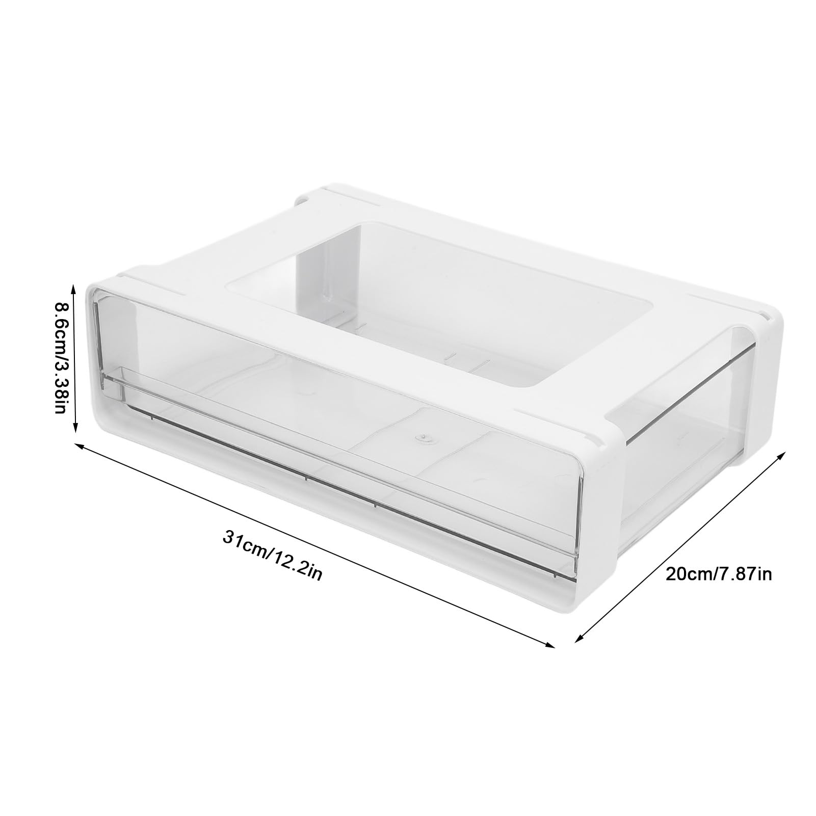 Organizer per cassetti sotto la scrivania, soluzione di archiviazione espandibile, cassetti estraibili di grande capacità per ufficio, casa, camera da letto, spazio di lavoro, massimizza spazio e
