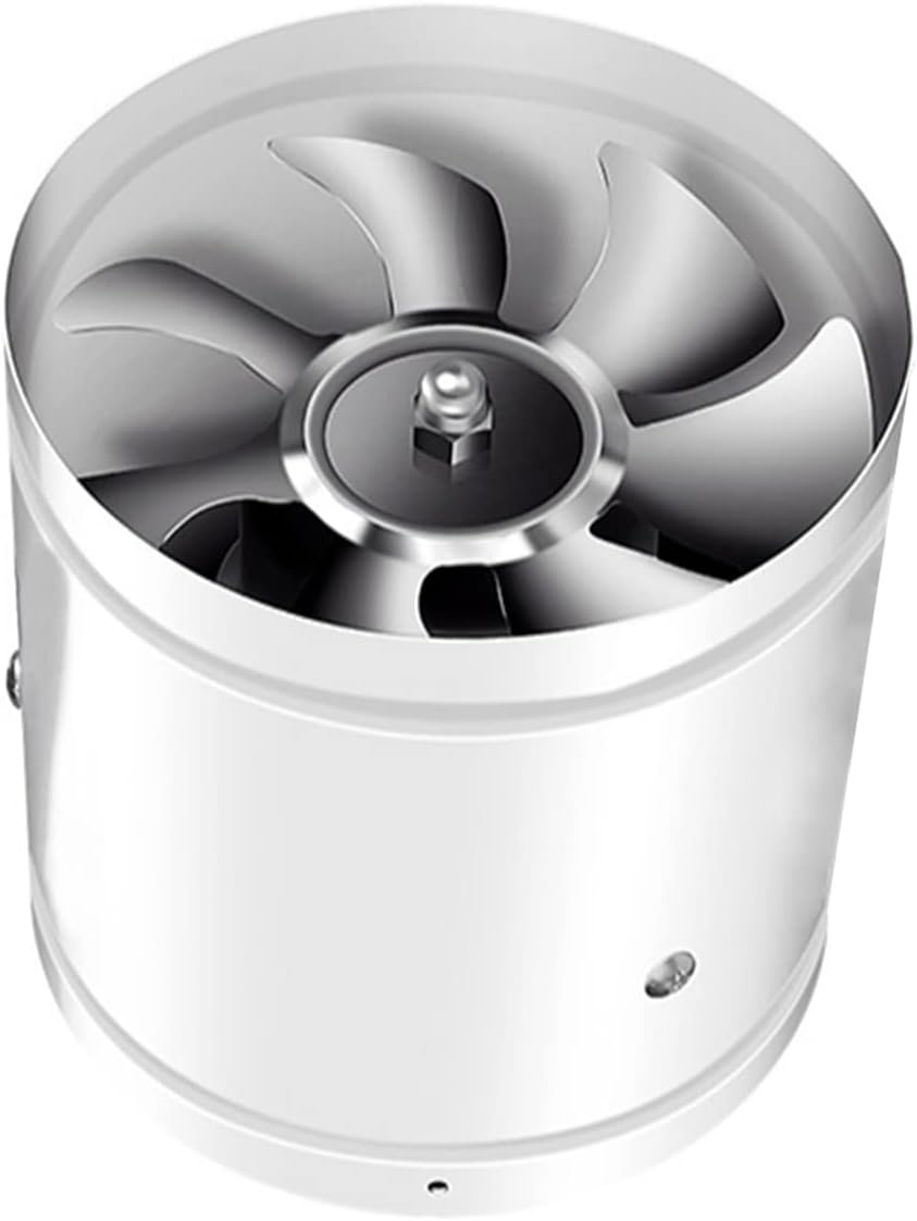 Exhaust Fan, Low Noise Inline Duct Booster - 4/7/8 Inch Extractor Ventilator for Home Kitchen Bathroom Warehouse Restaurant Garage Ventilation (4 inch white)