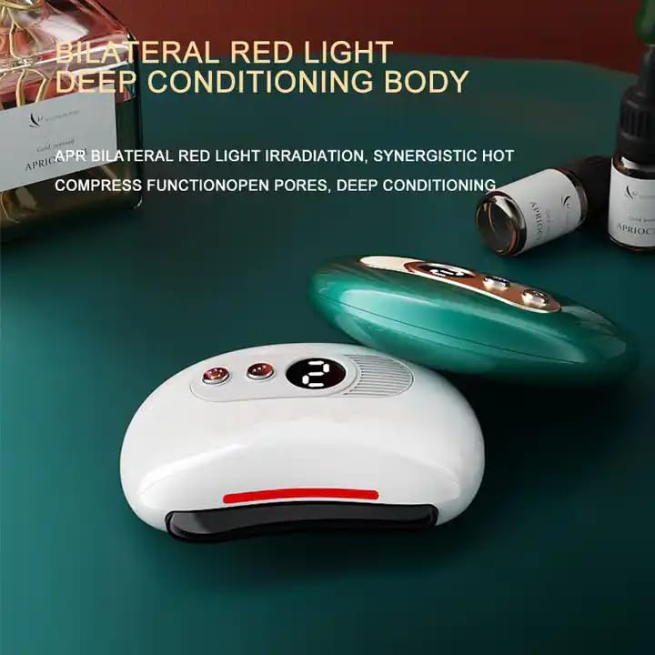BLAPOXE Heated Guasha Machine Handheld Massager, Mini Vibration Lightweight Electronic Facial Guasha Machine Stone Needle Massage for Shoulder BLAPOXE Heated Guasha Machine Handheld Massager, Mini Vibration Lightweight Electronic Facial Guasha Machine Stone Needle Massage for Shoulder