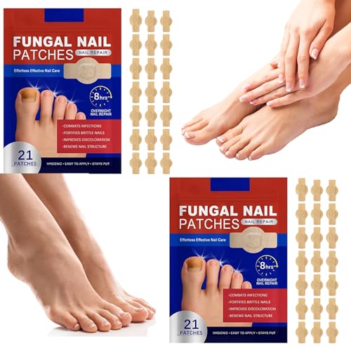 VPOUERY 42 Piezas para Hongos en las Uñas, para el Tratamiento de Hongos en las Uñas, Reparación de las Uñas de los pies, Tratamiento Antifúngico para las Uñas, Delicado e Hidratante,Unisex
