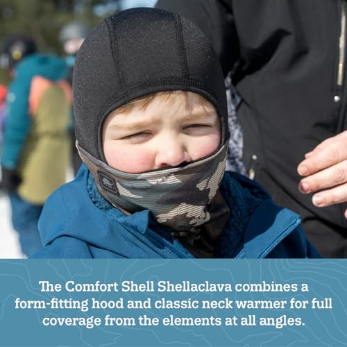 Turtle Fur Kids Shellaclava Comfort Shell UV Fleece Lined Neck Warmer Helmet Liner Winter Balaclava Hood, Ages 3-62