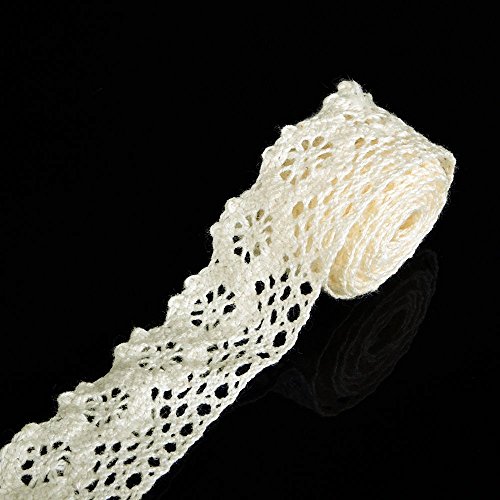 ebuybox® 10 Meter Vintage Spitzenband Beige Spitzenborte Haekel-Borte Spitze Naehen Karten Tagebuch Scrapbooking Geschenkbox Deko