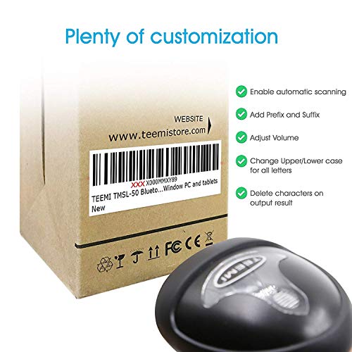 Teemi Wireless Barcode Scanner With Stand Handheld Bar Code Scanner Handsfree Scan 1D Laser Rechargeable Bar Code Reader 2.4Ghz Wireless And Usb Plug And Play thumb #5