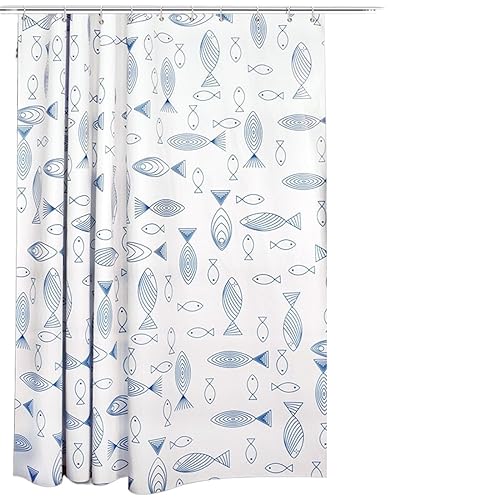 EFVWOE Shower Curtains Waterproof Shower Curtain Toilet Partition Curtain Bathroom Bath Curtain with Hooks Home Decor(W150xH180cm)