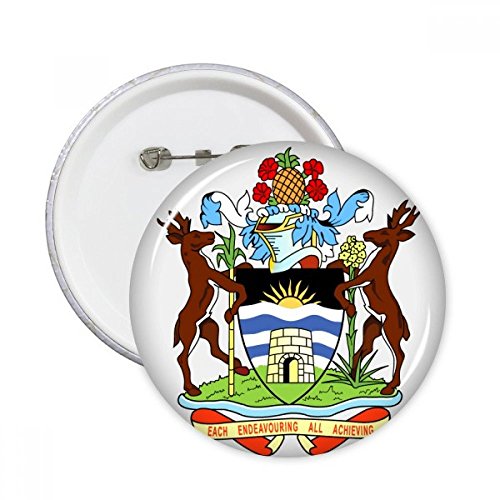 Badge bouton Antigua-et-Barbuda 5pcs décoration pour vêtements