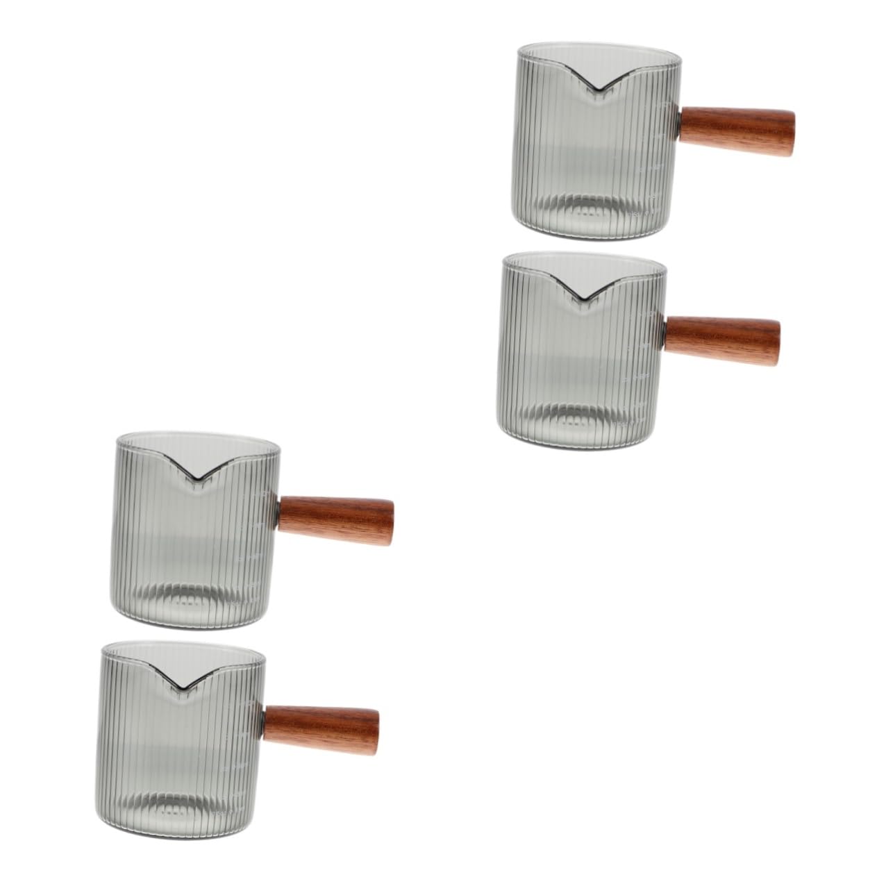 IMIKEYA 2 Set Tazza Di Latte Tazza Caffe Tazza Trasparente Tazza Di Fusione Di Caramelle Brocca Per Caffè Espresso Cioccolato Latte Macchiato Misurino Brocca Di Sciroppo 2 Pezzi * 2