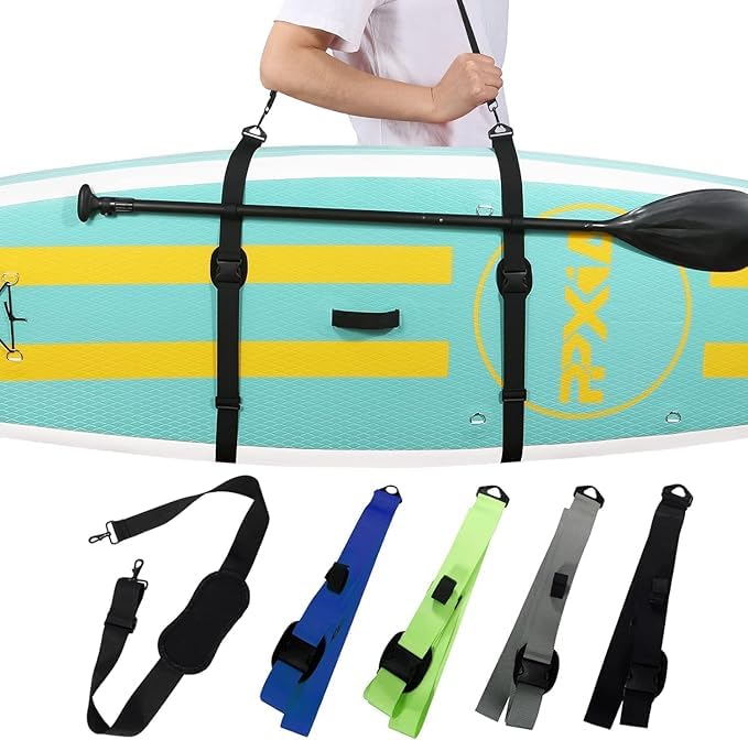 JKSvrenthy SUP Kayak Carry Strap Adjustable Shoulder Strap with Clips Paddle Board Carry Strap SUP Kayak Shoulder Straps Paddle Board Accessories for Women and Men