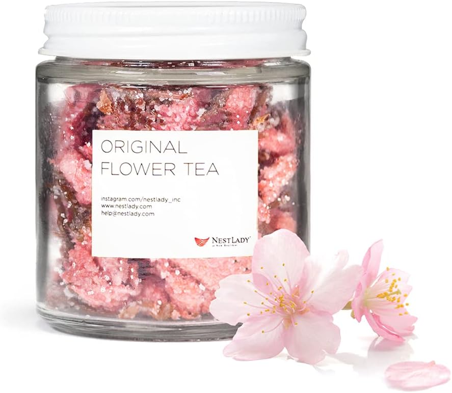 NESTLADY Edible Salt Pickled Sakura, Pickled Sakura Cherry Blossoms, 腌渍樱花70g / 2.47oz
