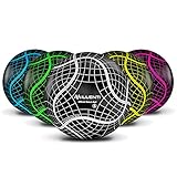 Millenti ProGrid Club Soccer Ball - Size 5 Black White Soccer Ball, Training Ball + Match Ball, High