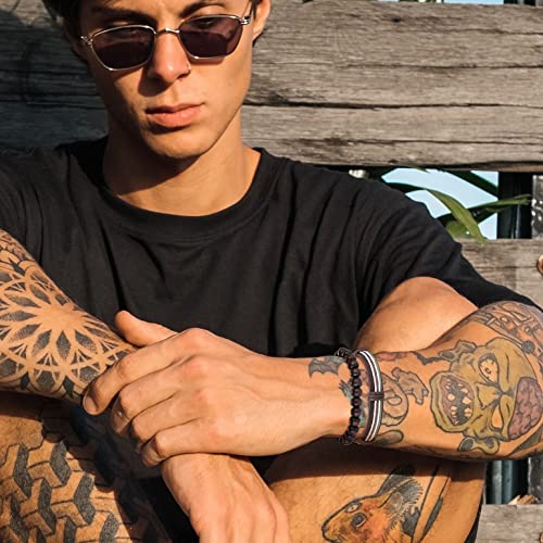 Sailimue 25Pcs Braided Leather Bracelets Set For Men Women Wooden Beads Hemp Cords Woven Cuff Wrap Bracelets Adjustable #TOP4