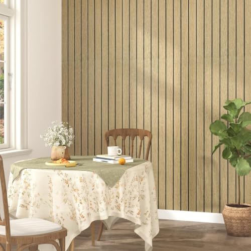 Paneles decorativos absorbentes de sonido imitación listones de madera 30x30cm autoadhesivos 8