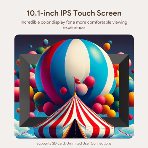 Uhale Digital Picture Frame, 10.1 Inch Smart WiFi Digital Photo Frame, 16GB Memory with Auto-Rotation Share Photos/Videos and Send Best Wishes via App – Image 3