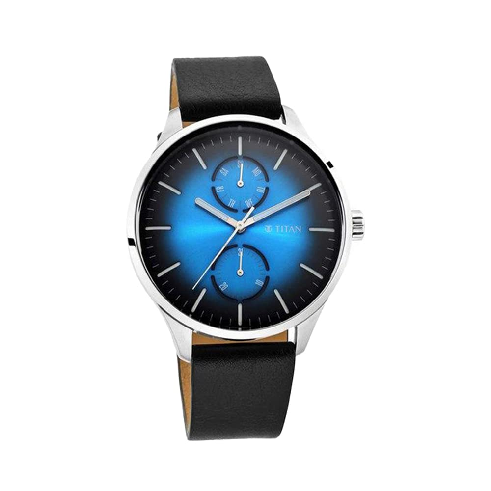 Titan Mens NEO Evoke Blue Dial Leather Analogue Watch - WTT1833SL03 (B0BFBTHP95) Amazon Price History, Amazon Price Tracker