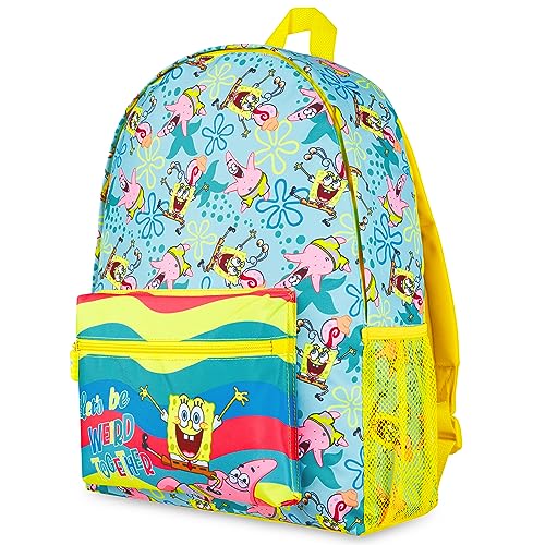 SPONGEBOB SQUAREPANTS Bob Esponja Mochila para Niños - Mochilas Escolares, Perfecto para Viajes, Deportes - Regalos Bob Esponja
