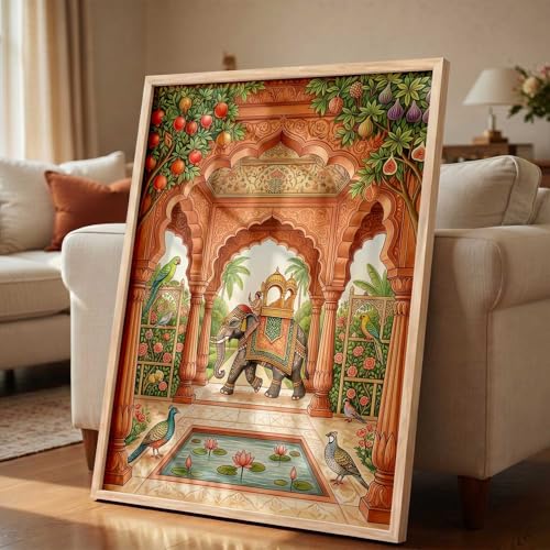Image of kotart Traditional Art Wall Painting Home Decoration With Frame For Living Room Bed Room Hotel Wall Decor Digital Reprint Engineered Wood (13X17 inch)