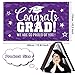 Moukeren Graduation Decorations Grad Backdrop Banner Class of 2026 Graduation Backdrop Background for Grad Party Photo Studio Props Decoration Sign Supplies, 72.8 x 43.3 Inch(Purple)