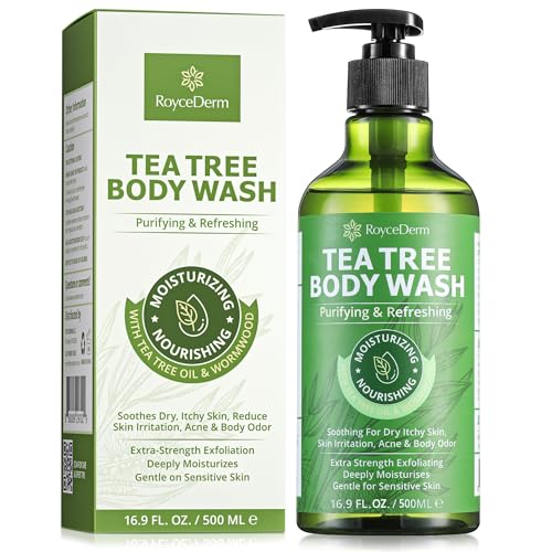 Roycederm Antifungal Body Wash & Soap, Antibacterial, Tinea Versicolor, Tea Tree Body Wash, Back Acne, Folliculitis, For Jock Itch, Athletes Foot, Body Odor, Ringworm