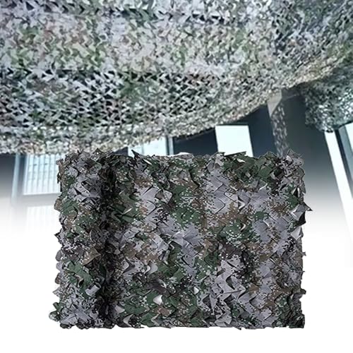 Filet de Camouflage Woodland 3X5m Filet D'ombrage Exterieur Filet Camouflage Militaire Filet de Protection Solaire Bache Camouflage pour Camping Chasse...