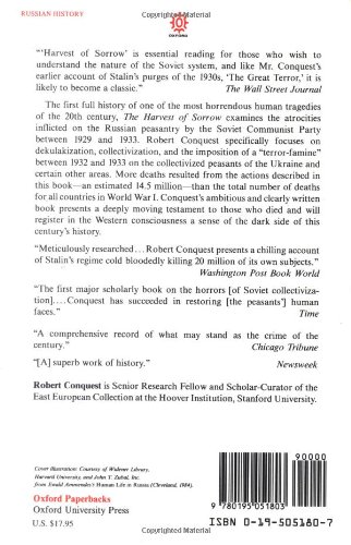 The Harvest of Sorrow: Soviet Collectivization and the Terror-Famine