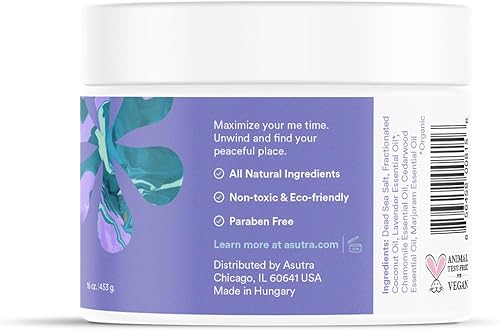 Miniatura 2 de ASUTRA Sales de baño del Mar Muerto (máxima relajación), 16 onzas  Remoja en minerales curativos ricos y vitales  Relaja y calma tu estado de ánimo