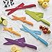 Farberware 12-Piece Non-Stick Resin, Dishwasher-Safe Kitchen Knife Set with Custom-Fit Blade Covers, Razor-Sharp, Multicolor