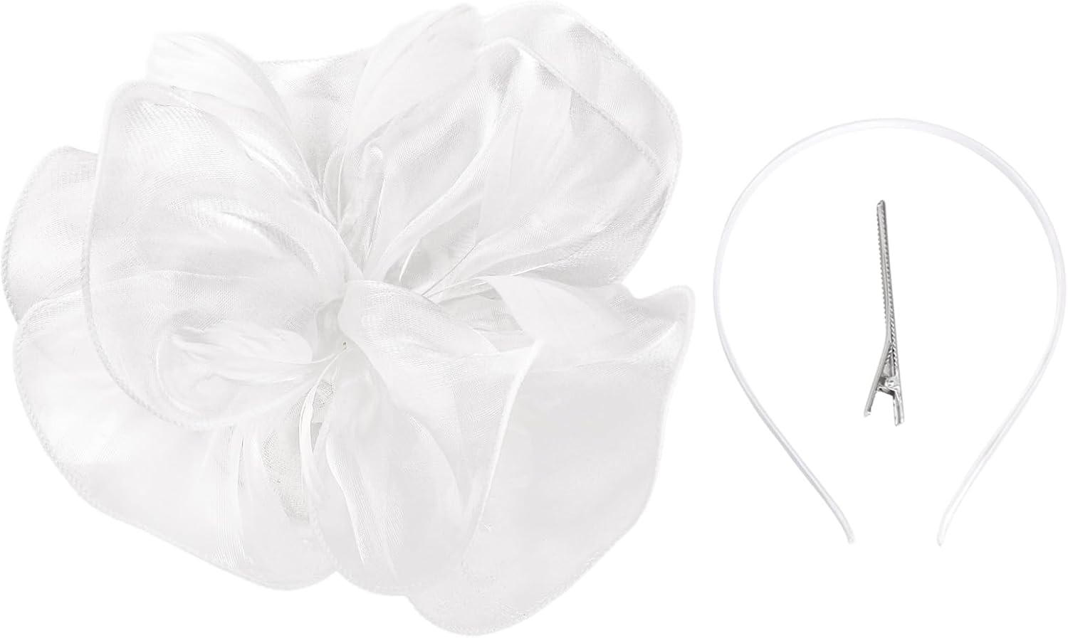 DRESHOW Fascinators Hat Tea Party Headwear Ribbons Feathers on a Headband and a Clip for Women - Image 5