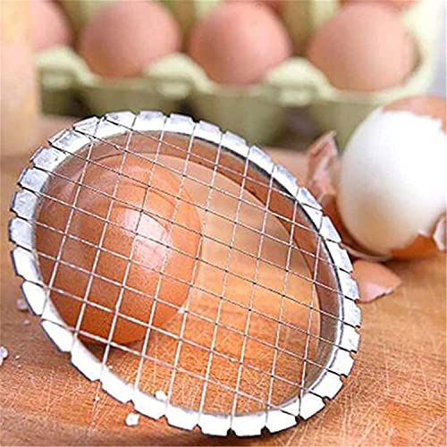 Stainless Steel Mashed Potato Hand Squeezer Mesh Shape Round Egg Slicer Mushrooms Cutter Chopper Kitchen Cooking Tool Deft Design - Image 4