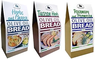 Rabbit Creek Olive Oil Bread Mix Variety Pack of 3 – Herb & Cheese, Rosemary & Parmesan, and Tuscan Herb Bread Mix