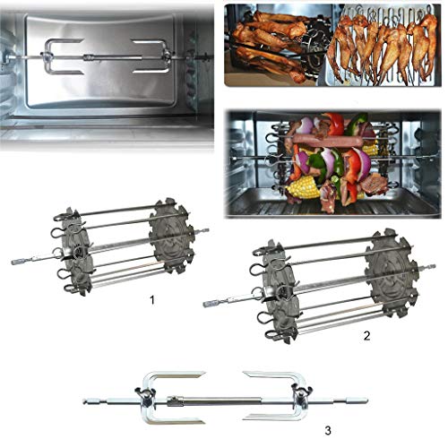 Homozy Máquina de Kebab de aço inoxidável para churrasco faça você mesmo - 212 mm