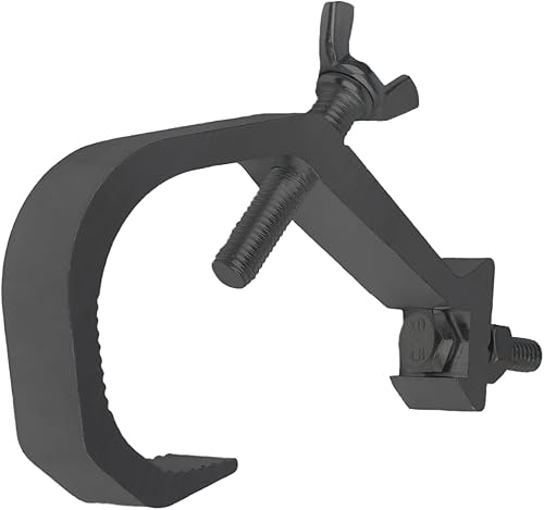 Vista 76 de Lighting Truss - Abrazaderas de acoplador giratorio para luces, abrazadera O de doble cabezal de liberación rápida, abrazadera de tubo giratorio