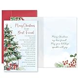 Best Friend Christmas Card for Him Her, Heartfelt Holiday Card for Bestie, Merry Christmas to My Best Friend