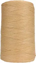 Fita marrom de crochê de papel raiom 316Yard para chapéu de sol de verão, bolsa de praia, decoração artesanal DIY