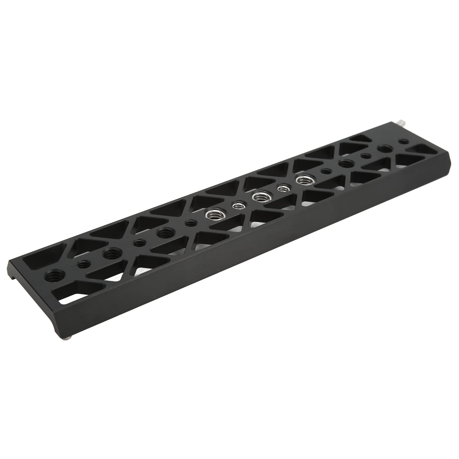 Piastra a Coda di Rondine per Fotocamera per Montaggio su Treppiede, Lega di Alluminio Resistente, Lunga 25 Cm, Ideale per Utenti DSLR, Fori per Viti da 3/8 e 1/4 Pollici