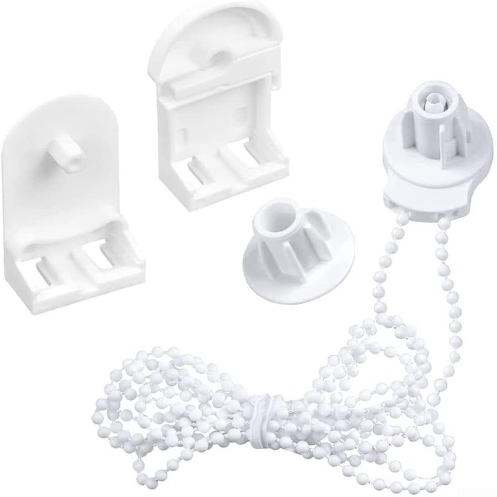 Roller Blind Assembly Kit Compatible with 25MM Rollers Including Chain Hoist Bracket and 300CM Chain