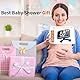 SHEGZHUC Spiegel Auto Baby Rückbank mit Licht 360° mit Fernbedienung Autospiegel Baby Rücksitz mit Metall Clip Baby Erstausstattung Neugeborene + 2 Baby on Board Aufklebern & 2 Auto Kopfstützen Haken