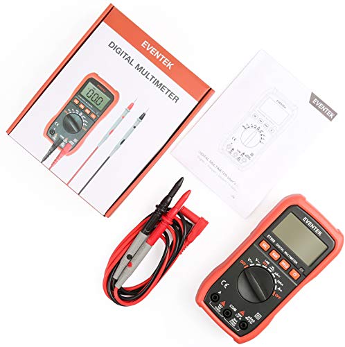 eventek Digital Multimeter, LCD Auto Ranging Multi Meter, Portable Tester Meter Electronic Measuring Instrument Audible Continuity Teste (ET580 Digital Multimeter) - Thumbnail 6