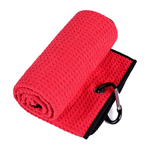 Mile High Life Microfiber Waffle Pattern Tri-fold Golf Towel